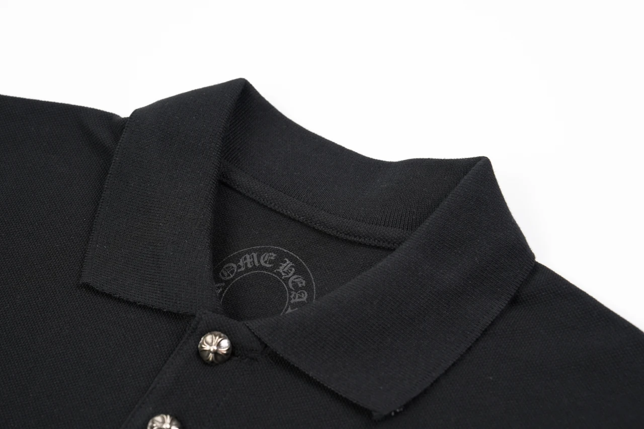 Chrome Hearts Black Graffiti Print Polo Shirt product photo from LabelPicks