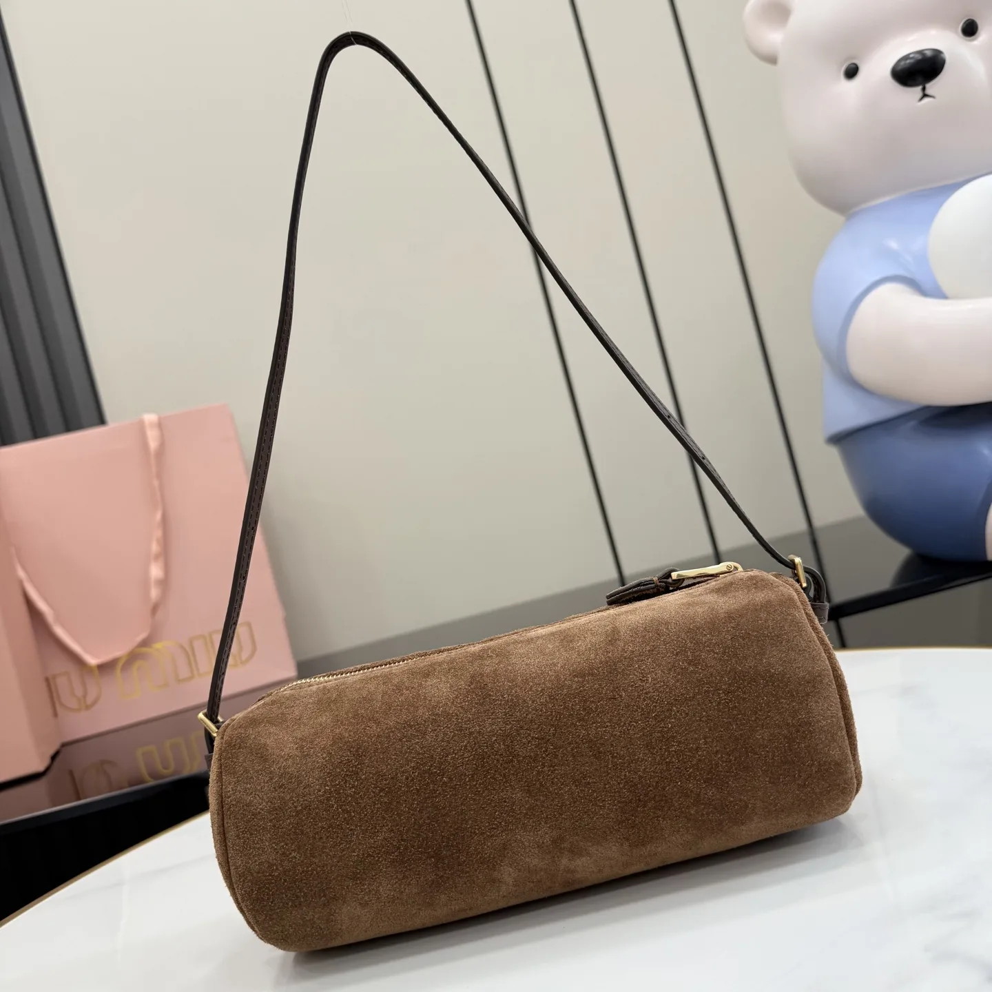 Miu Miu Suede Leather Top Handle Bag product photo from LabelPicks