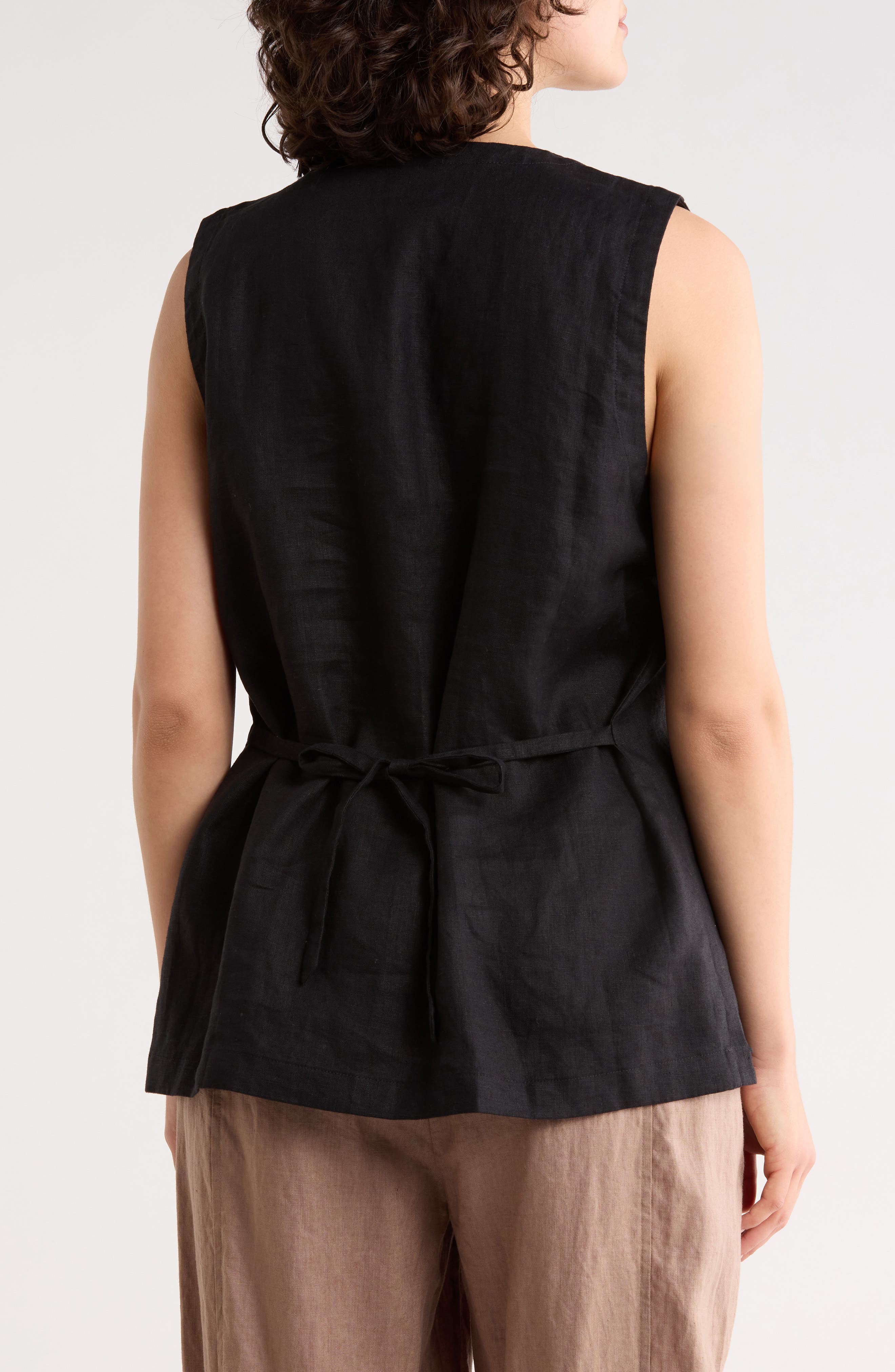 Eileen Fisher Organic Linen Long Vest