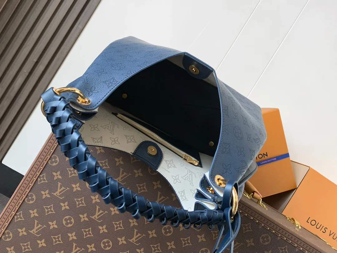 Louis Vuitton Navy Woven Leather Tote Bag product photo from LabelPicks