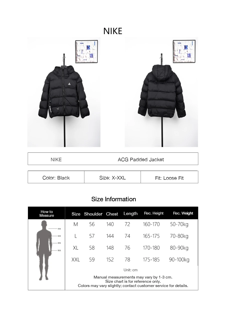 Nike ACG Black Hooded Puffer Jacket product photo from LabelPicks