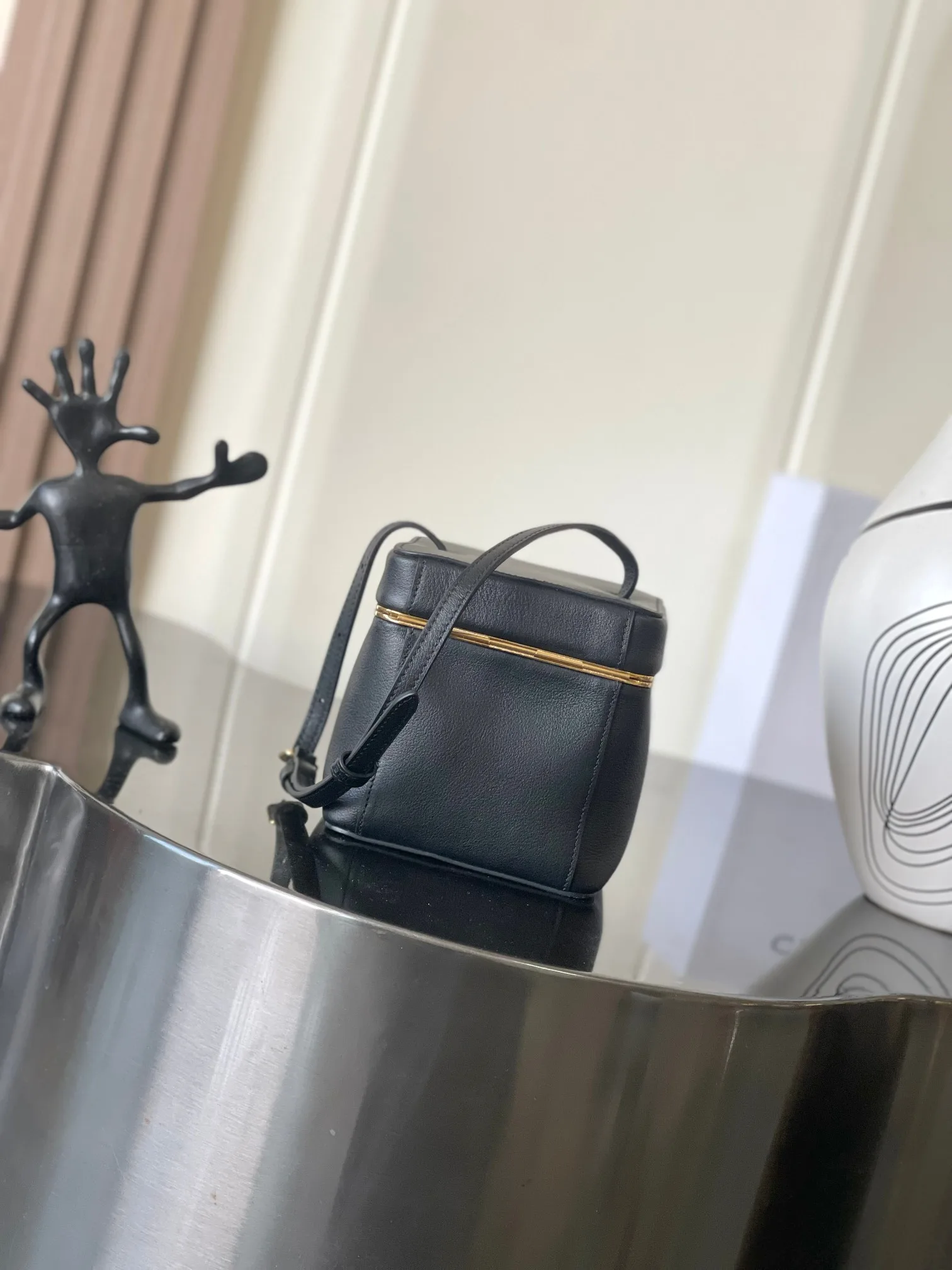 Celine Box Black Lambskin Top Handle Bag product photo from LabelPicks