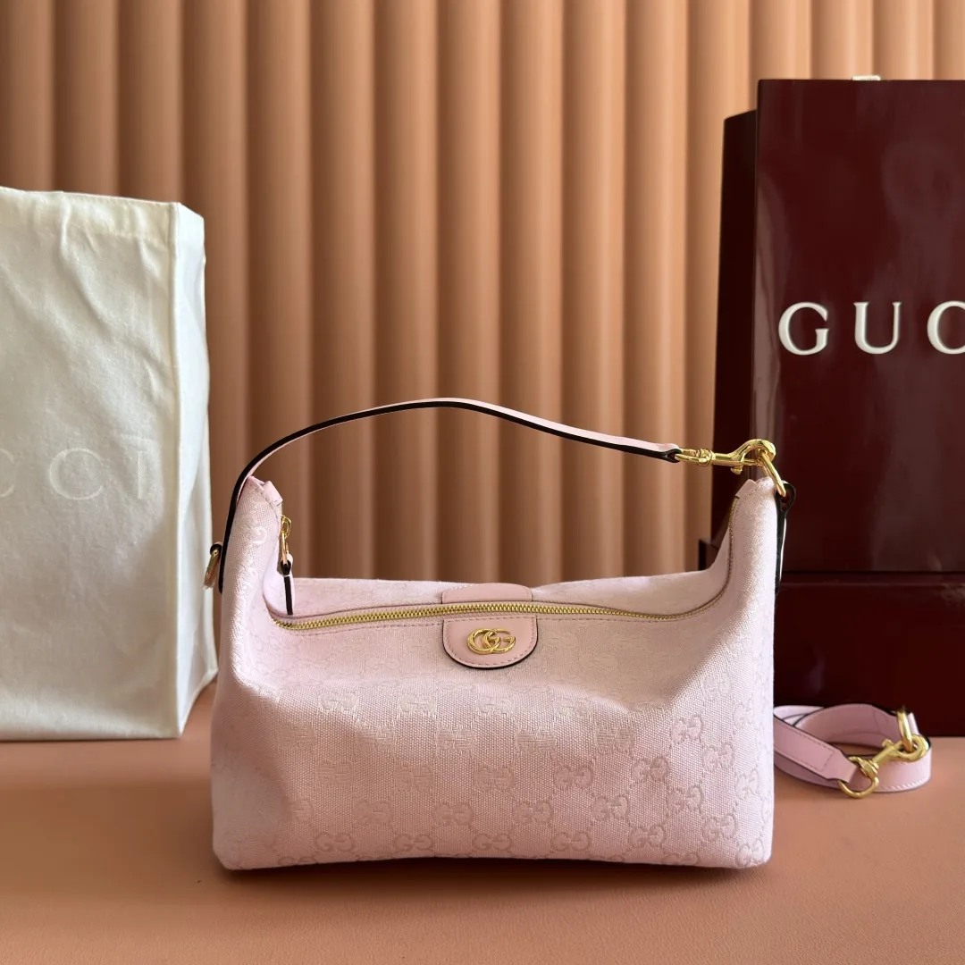 Gucci Pink GG Supreme Canvas Shoulder Bag product photo from LabelPicks
