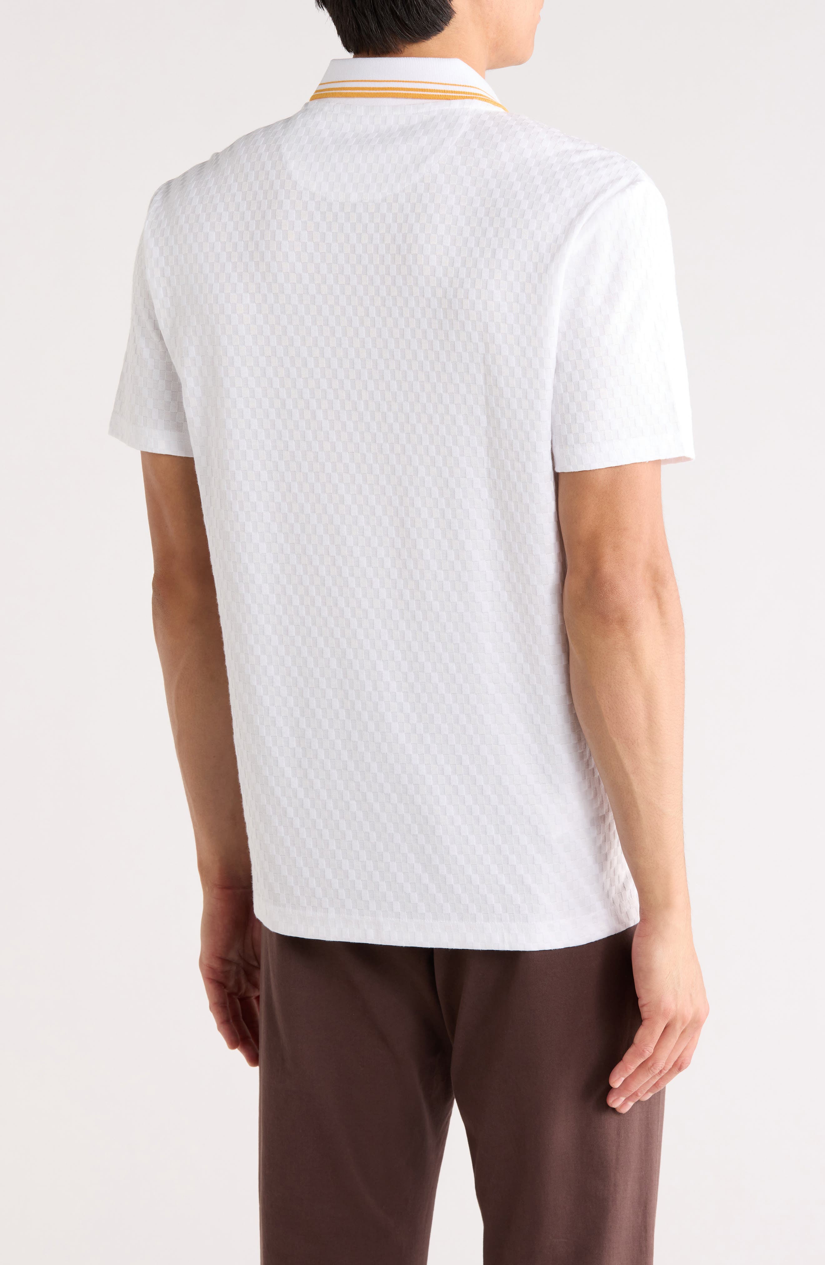 Original Penguin Textured Jacquard Johnny Collar Polo