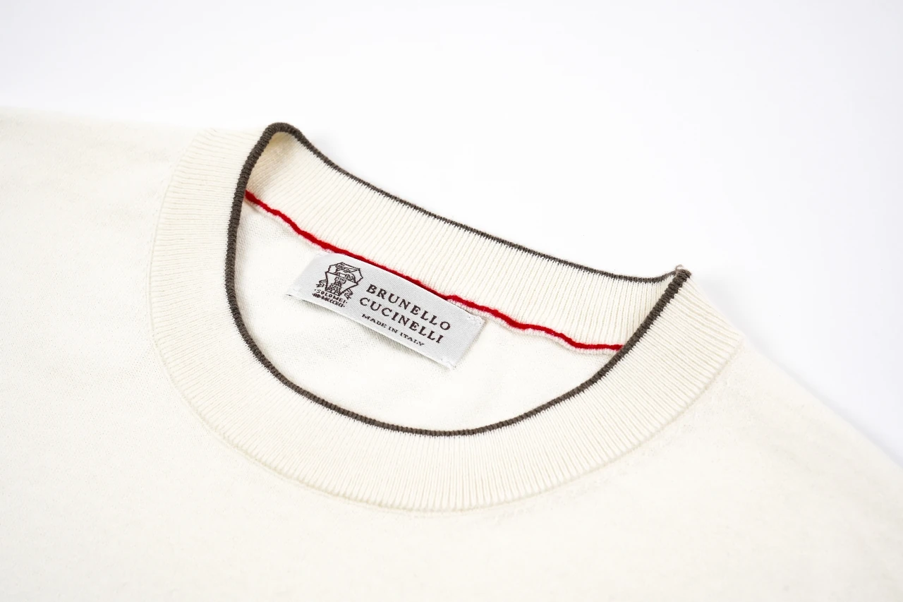 Brunello Cucinelli Sea-Gull Collar Cotton Knit T-Shirt product photo from LabelPicks