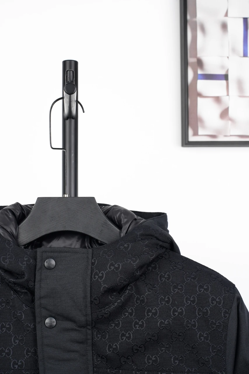 GUCCI Dark Grey GG-Panel Hooded Jacket product photo from LabelPicks