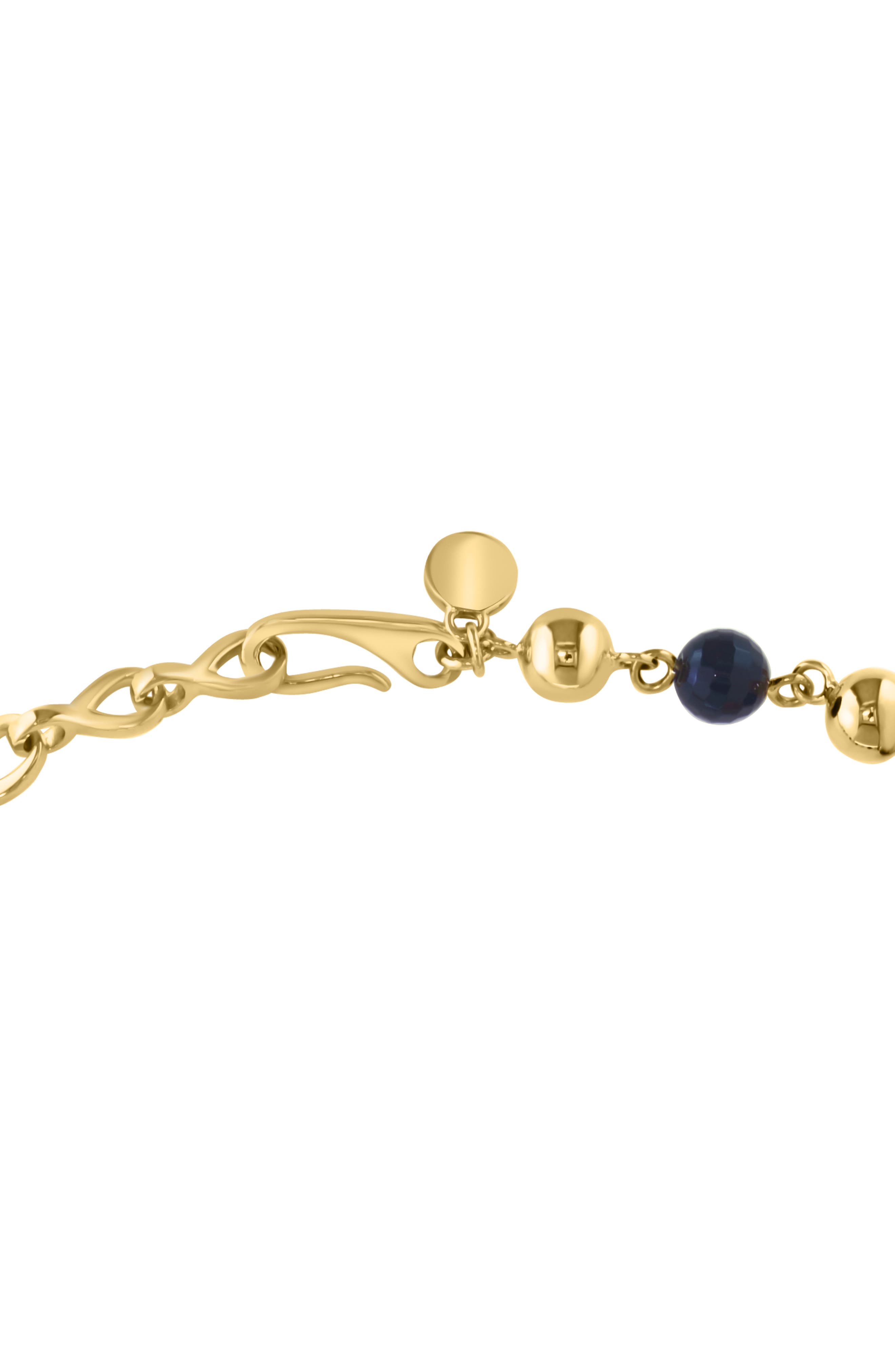 EFFY 14K Gold Plated Sterling Silver Onyx Ball Chain Bracelet