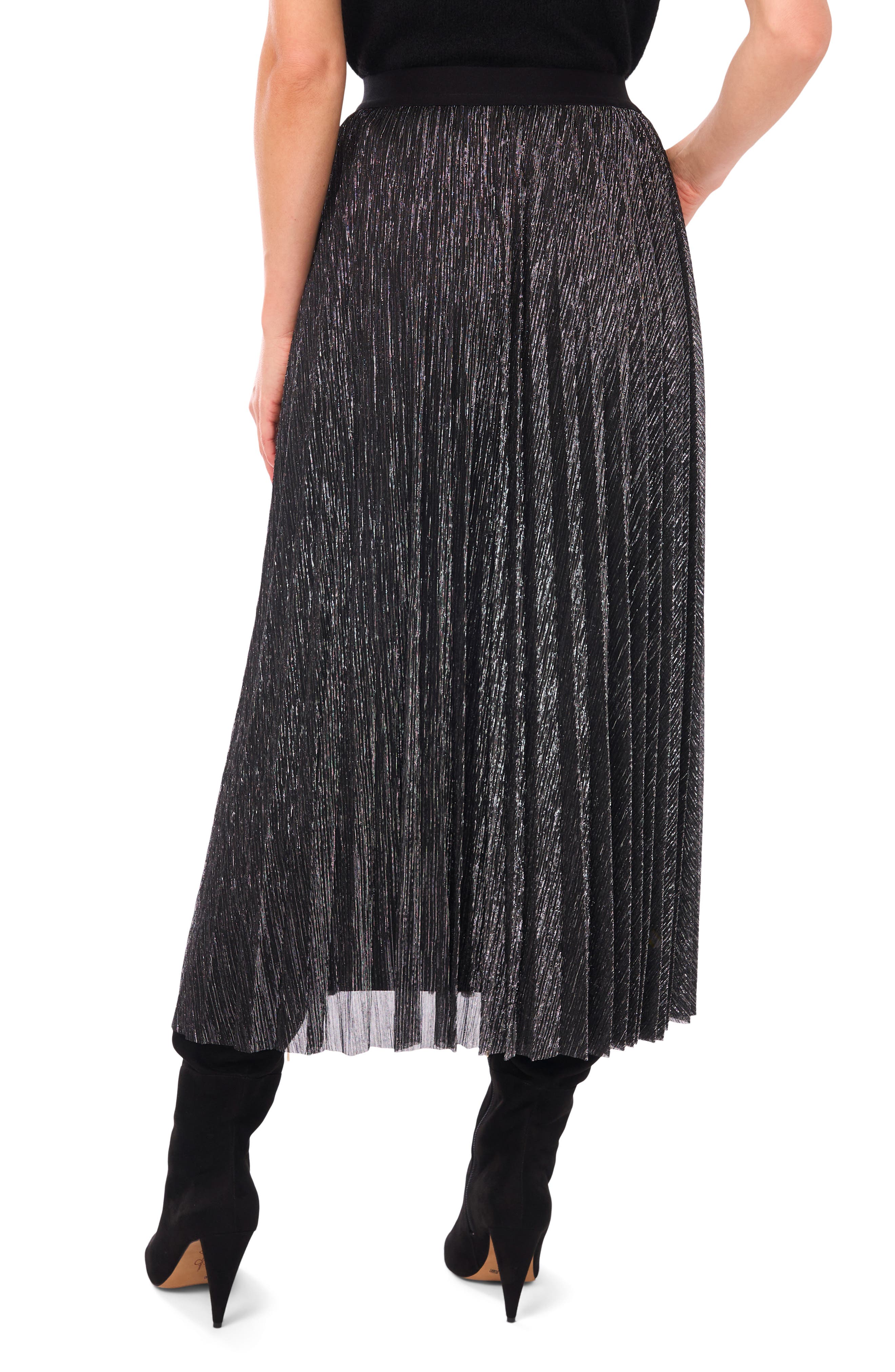 Halogen® Metallic Pleated Skirt