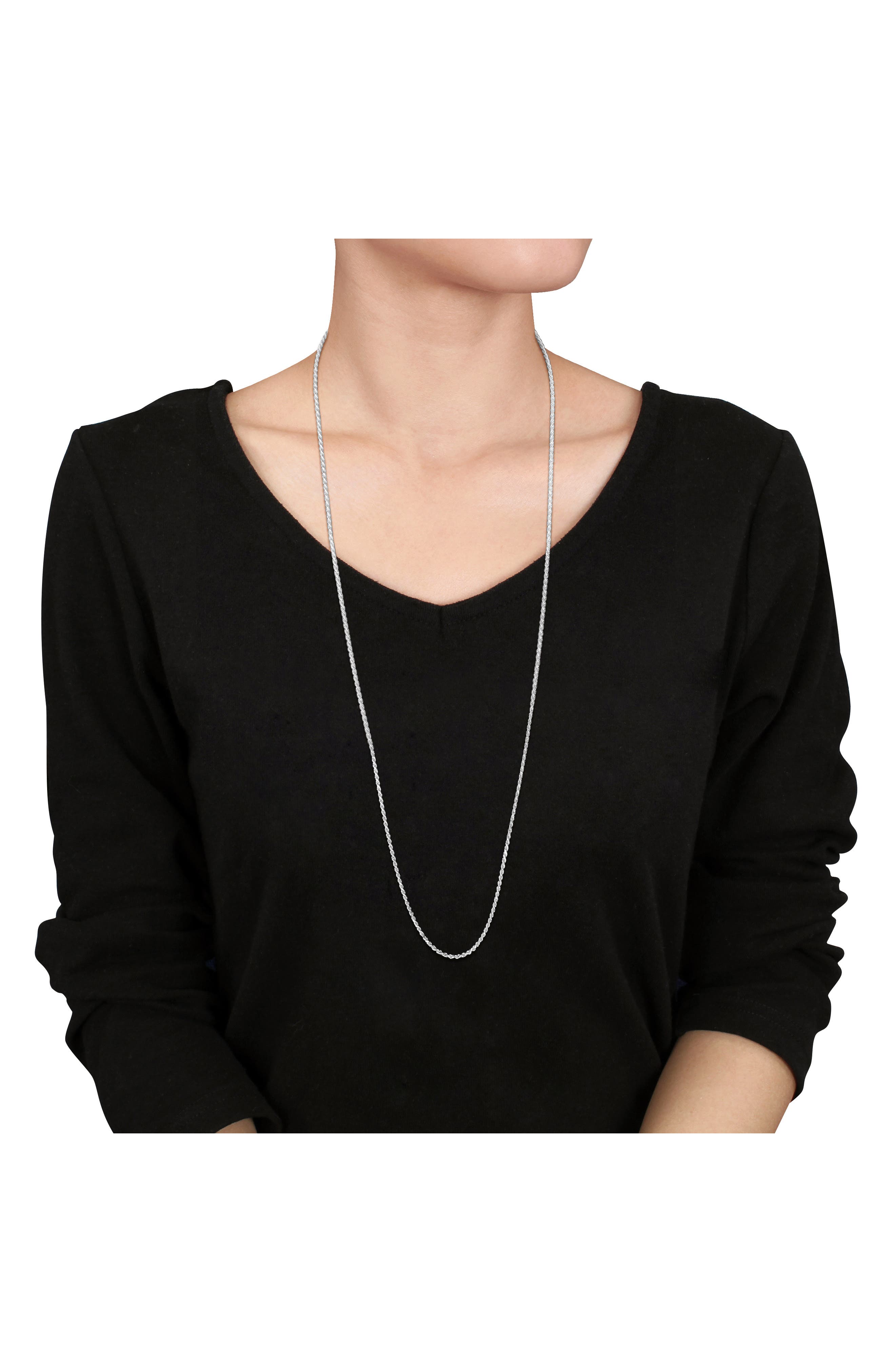 DELMAR Sterling Silver Rolo Chain Necklace - 1.8mm
