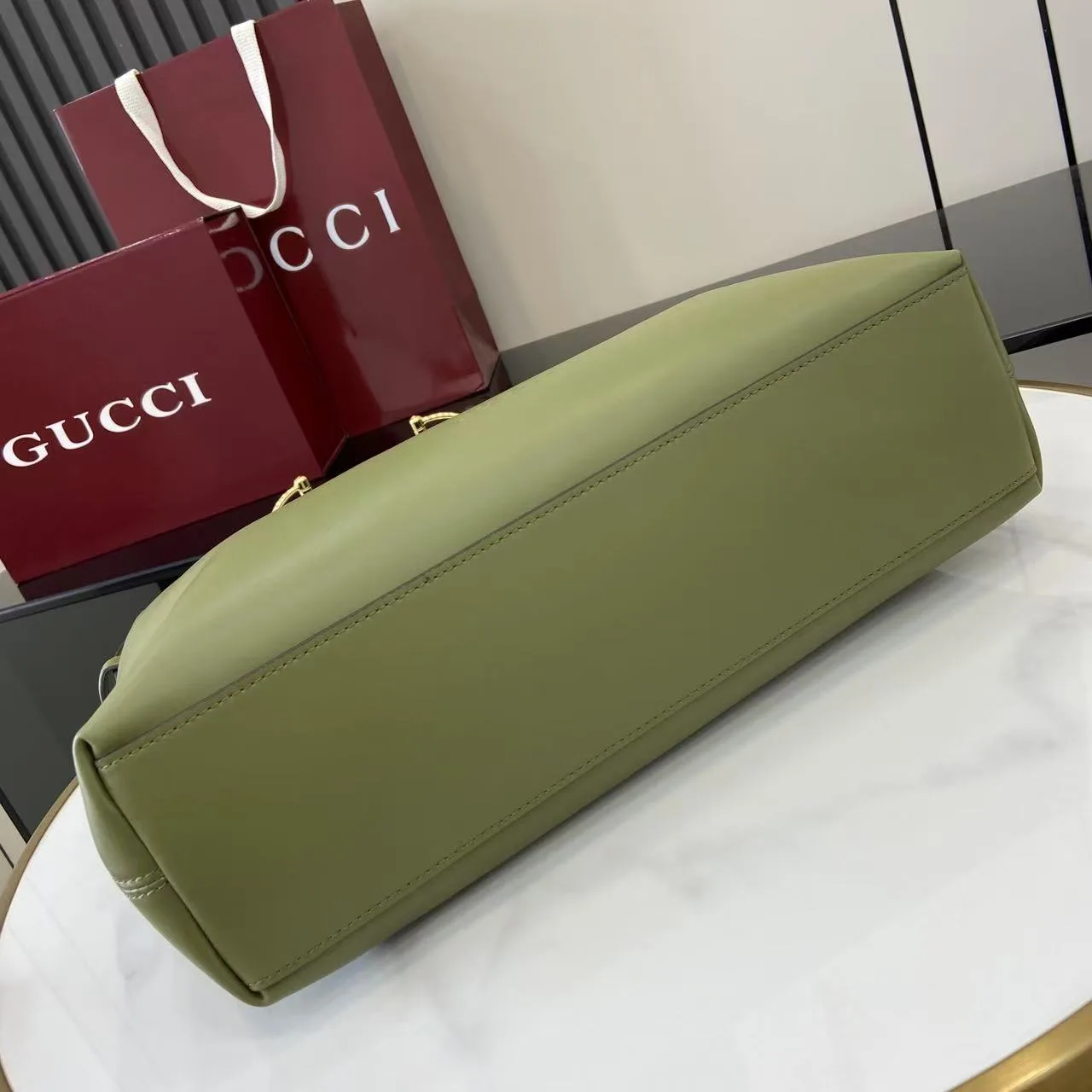 Gucci Green Smooth Leather Tote Bag product photo from LabelPicks