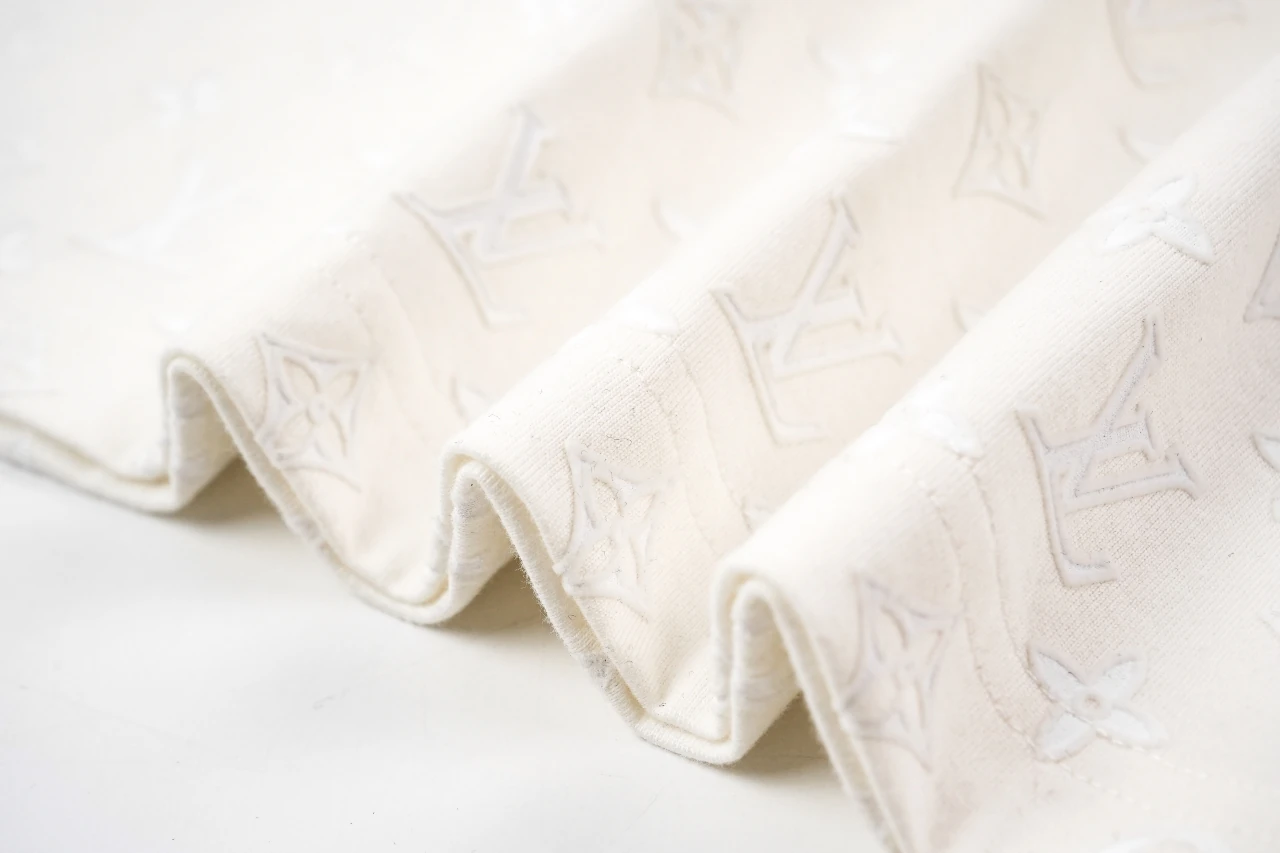 Louis Vuitton White Flocked Monogram T-Shirt product photo from LabelPicks