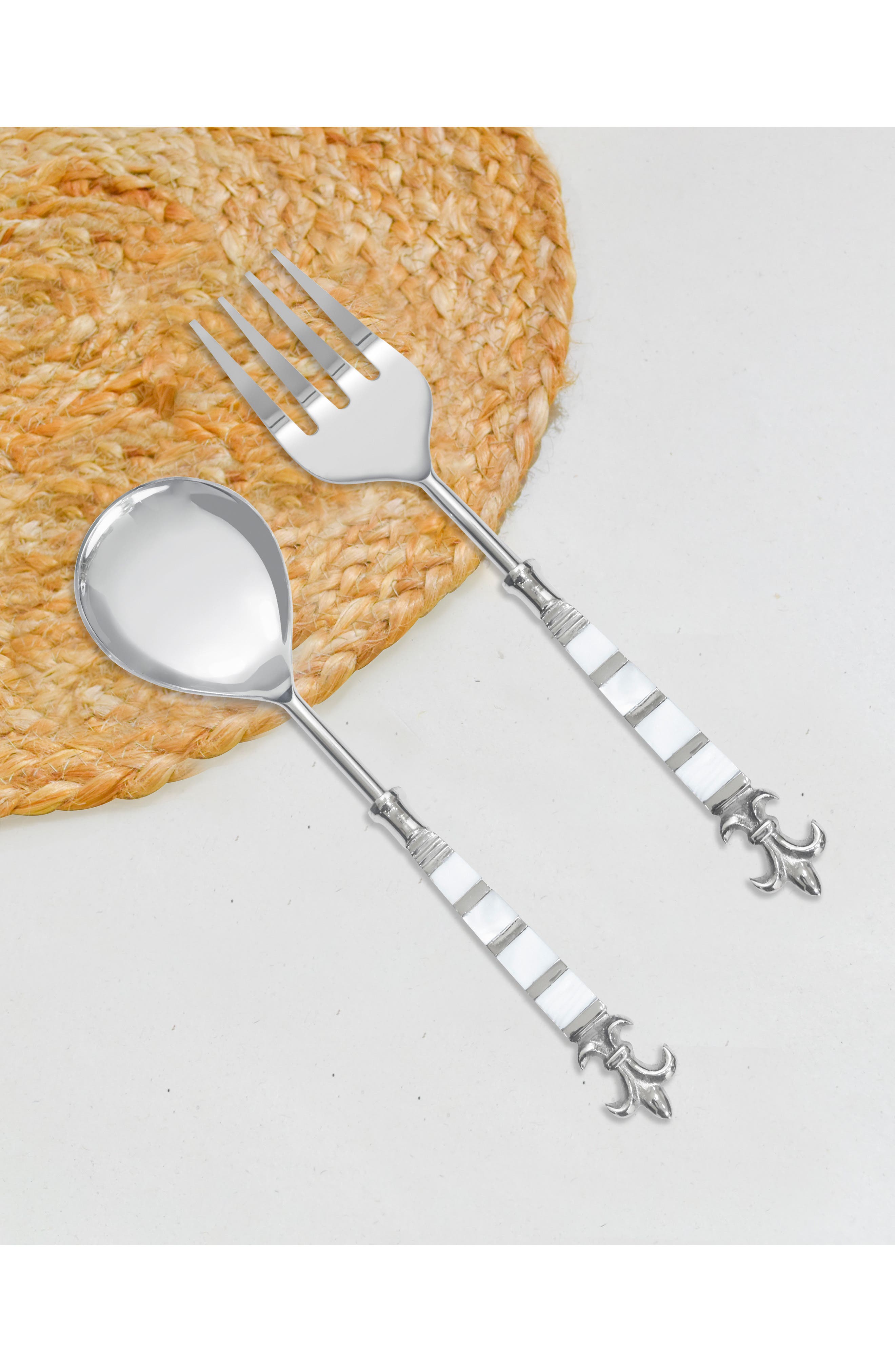 Tiramisu Mother-of-Pearl 2-Piece Salad Serving Set