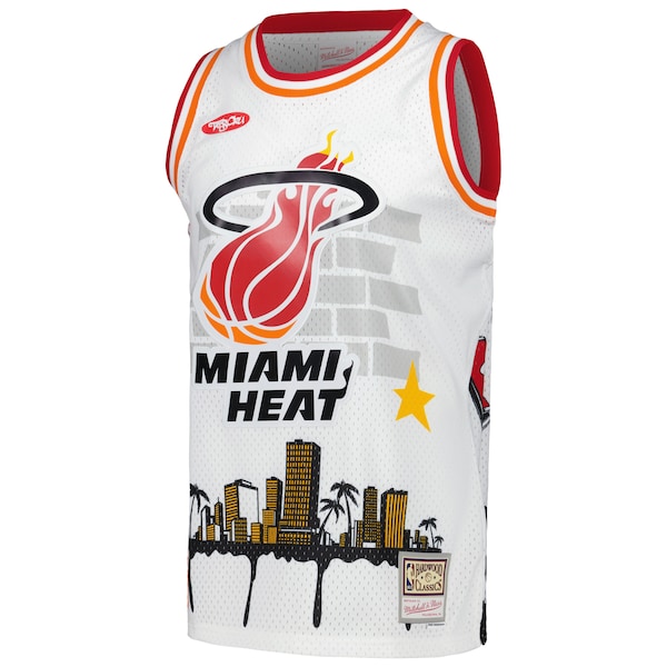 Miami Heat x Tats Cru Hardwood Classics Fashion Jersey - White