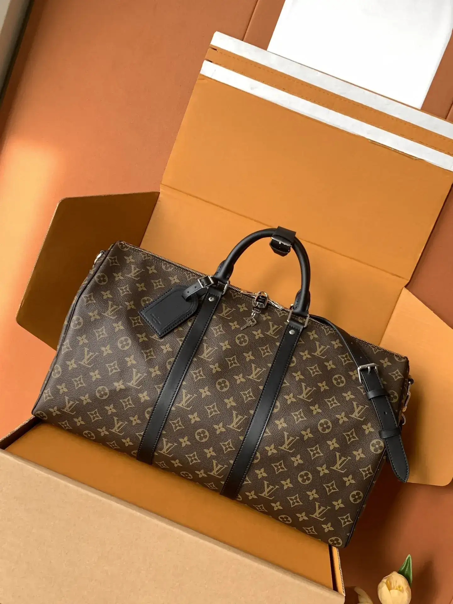 Louis Vuitton Keepall Black Monogram Canvas Tote Bag product photo from LabelPicks