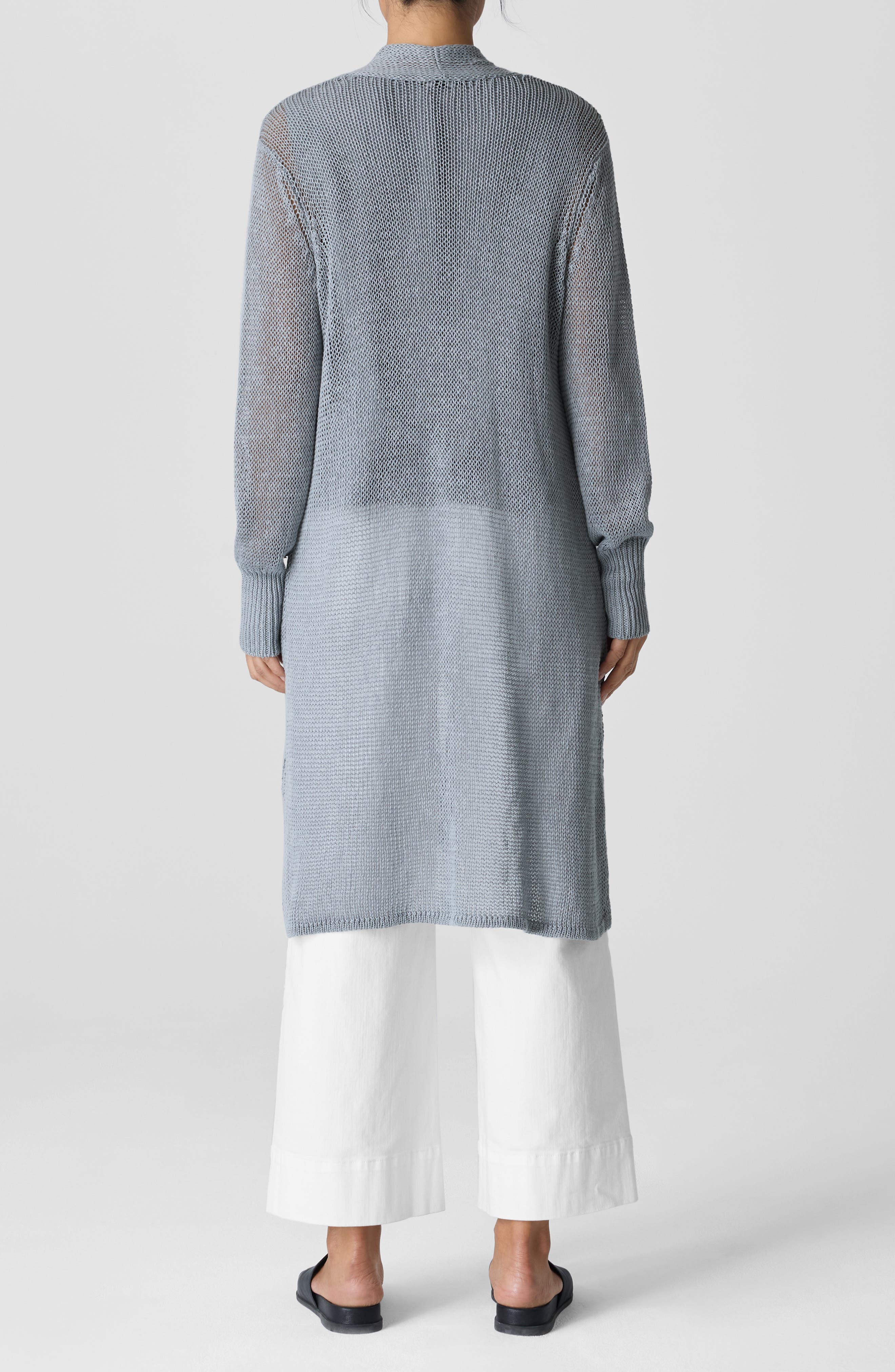 Eileen Fisher Long Organic Cotton Blend Cardigan