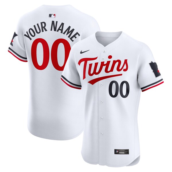 Minnesota Twins Nike Home Elite Custom Jersey - White