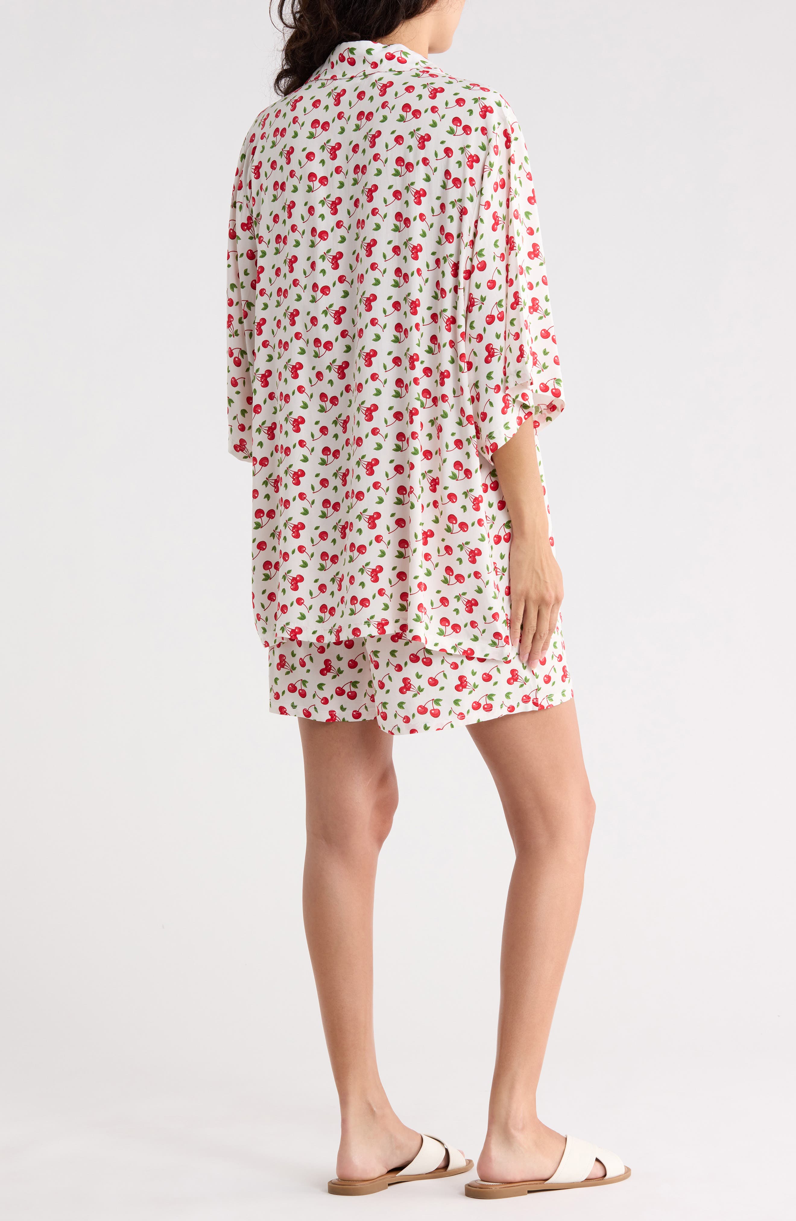 Abound Easy Printed Cover-Up Shirt & Shorts Set