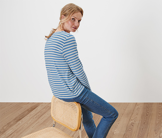 Gestreiftes Langarmshirt
