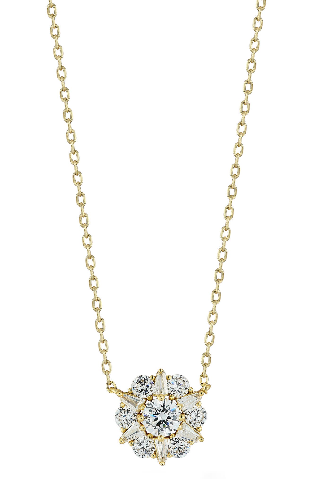 GLAZE JEWELRY Cubic Zirconia Flower Pendant Necklace