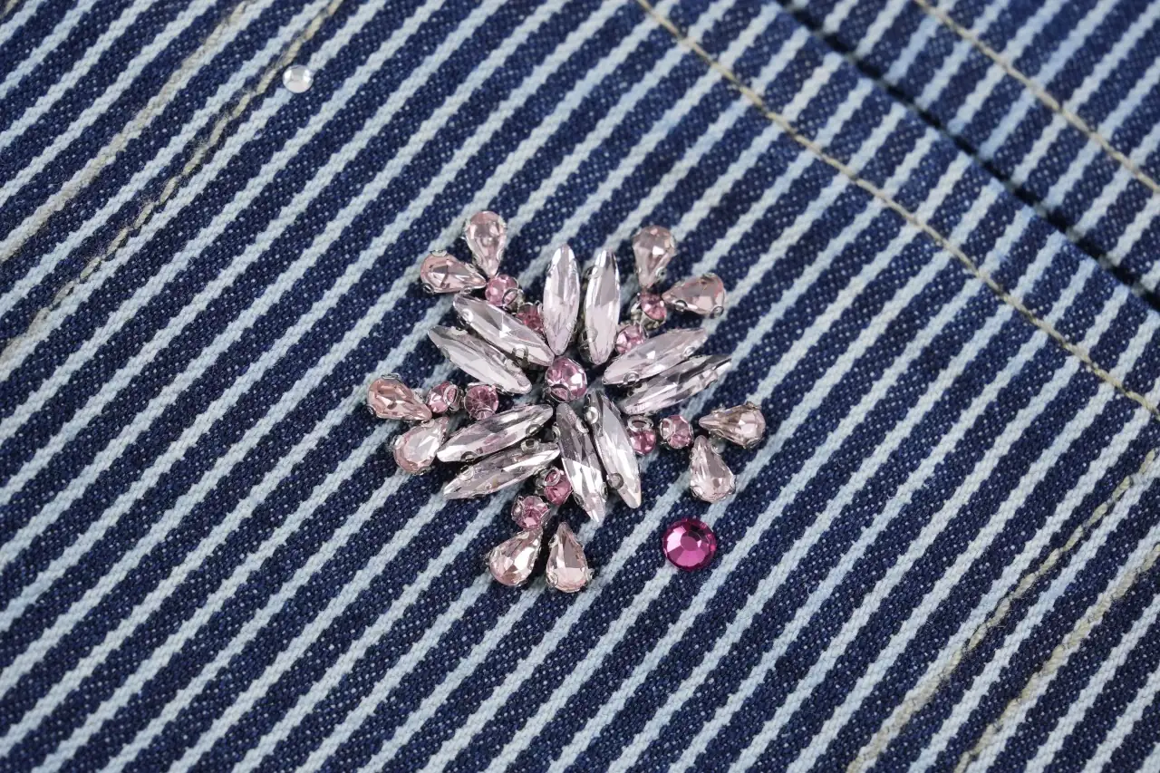 Louis Vuitton Blue Sakura Embroidered Stripe Denim Jacket product photo from LabelPicks