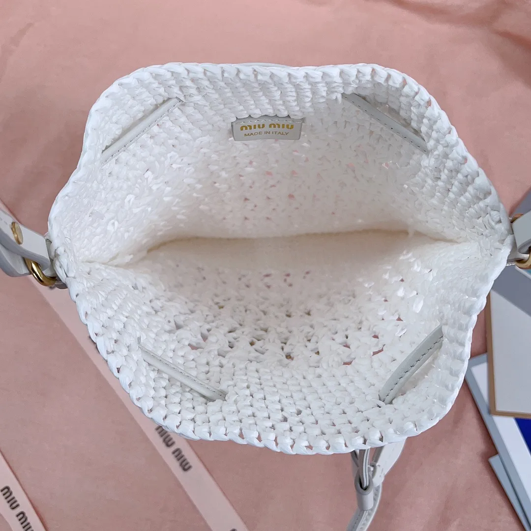 Miu Miu Woven Leather Bucket Bag product photo from LabelPicks