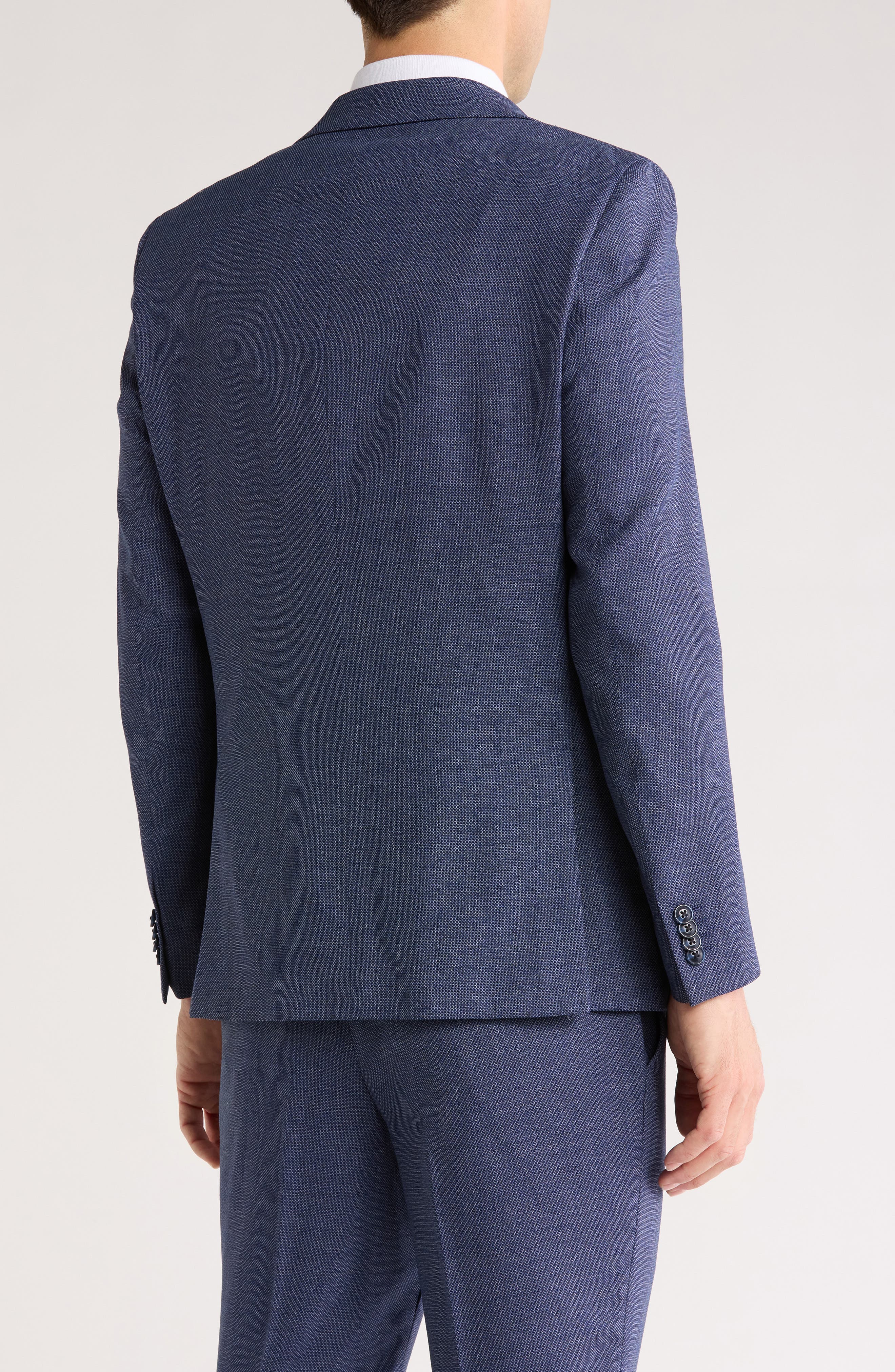 Original Penguin Navy Birdseye Stretch Suit Jacket