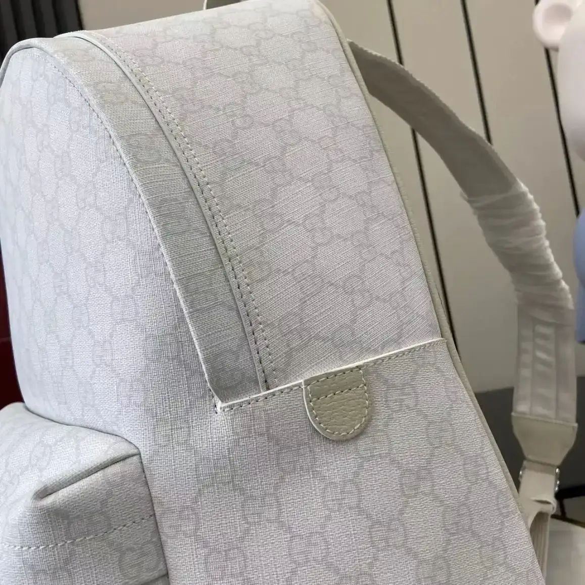 Gucci Ophidia White GG Supreme Canvas Backpack product photo from LabelPicks
