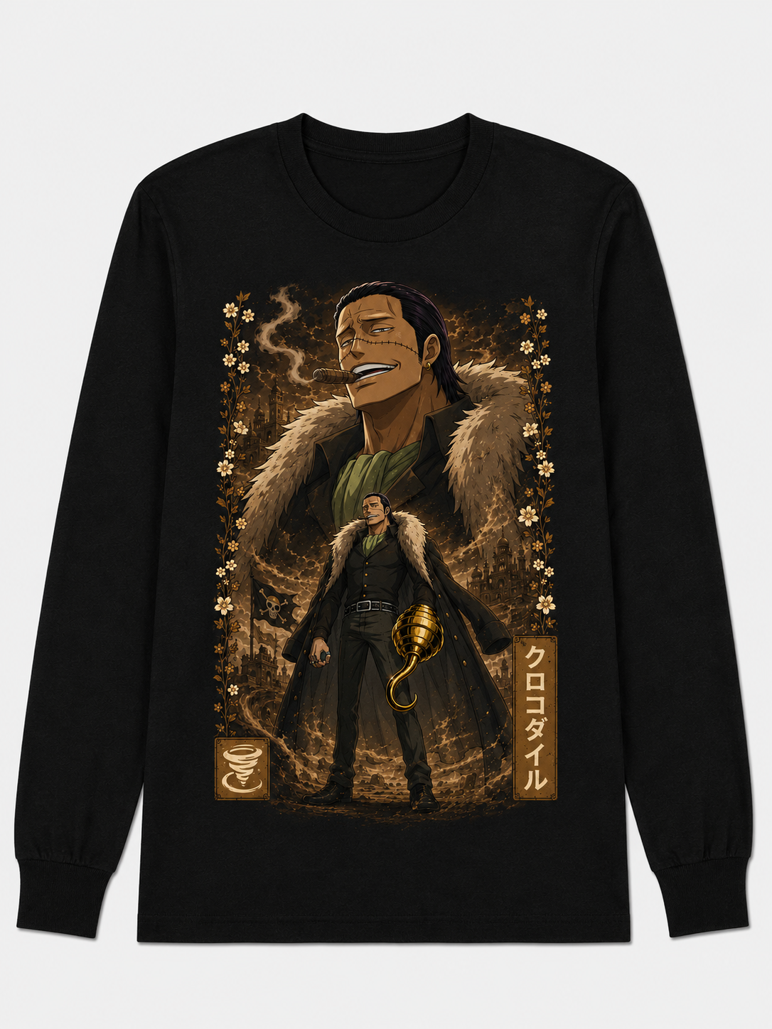 Remera Anime Crocodile One Piece Manga Corta