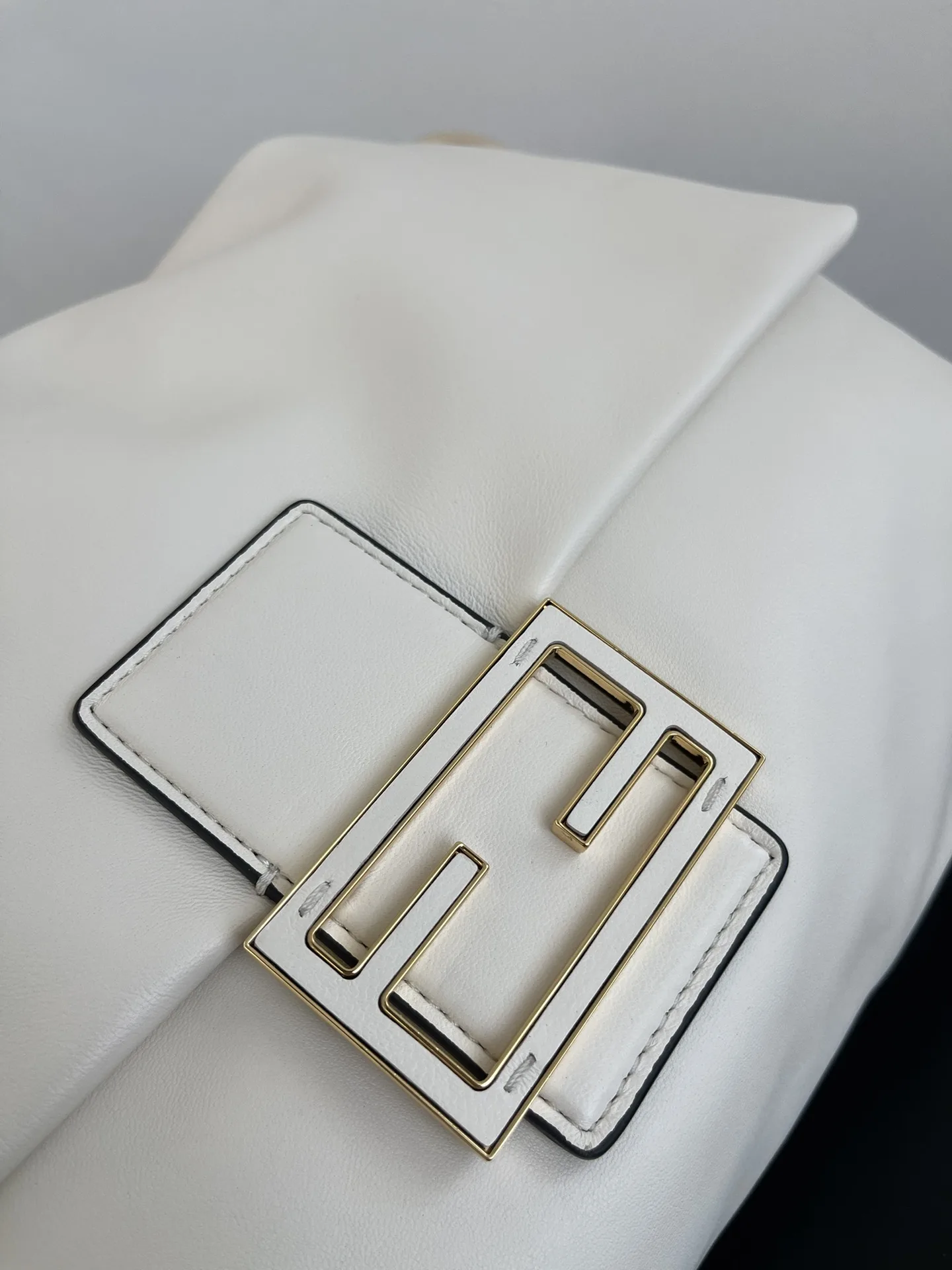 Fendi Baguette White Lambskin Bucket Bag product photo from LabelPicks