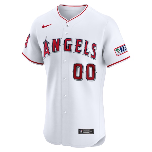 Los Angeles Angels Nike Home Elite Pick-A-Player Retired Roster Patch Jersey - White