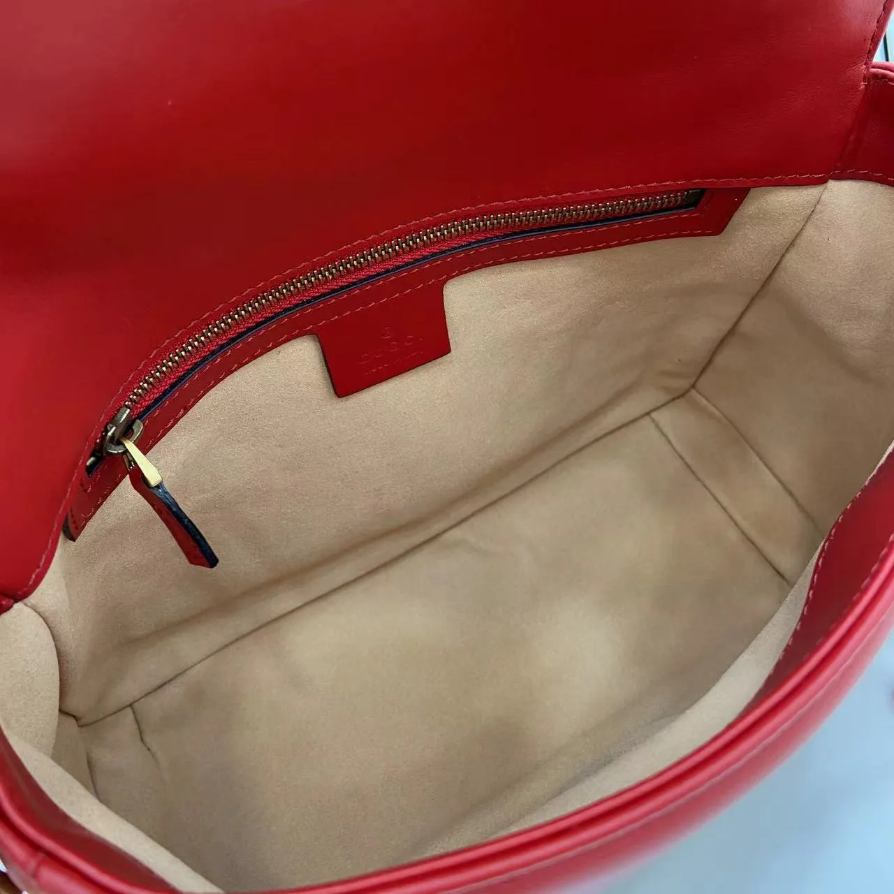 Gucci Red Marmont GG Supreme Canvas Top Handle Bag product photo from LabelPicks
