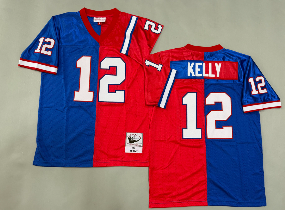 Jim Kelly Buffalo Bills Authentic Split Throwback Retired Player Jersey