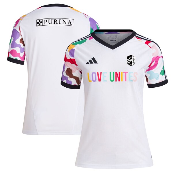 St. Louis City SC adidas Women's 2024 Pride Pre-Match Top - White
