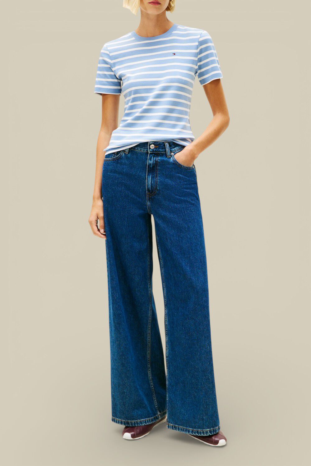 TOMMY HILFIGER חולצת טי פסים