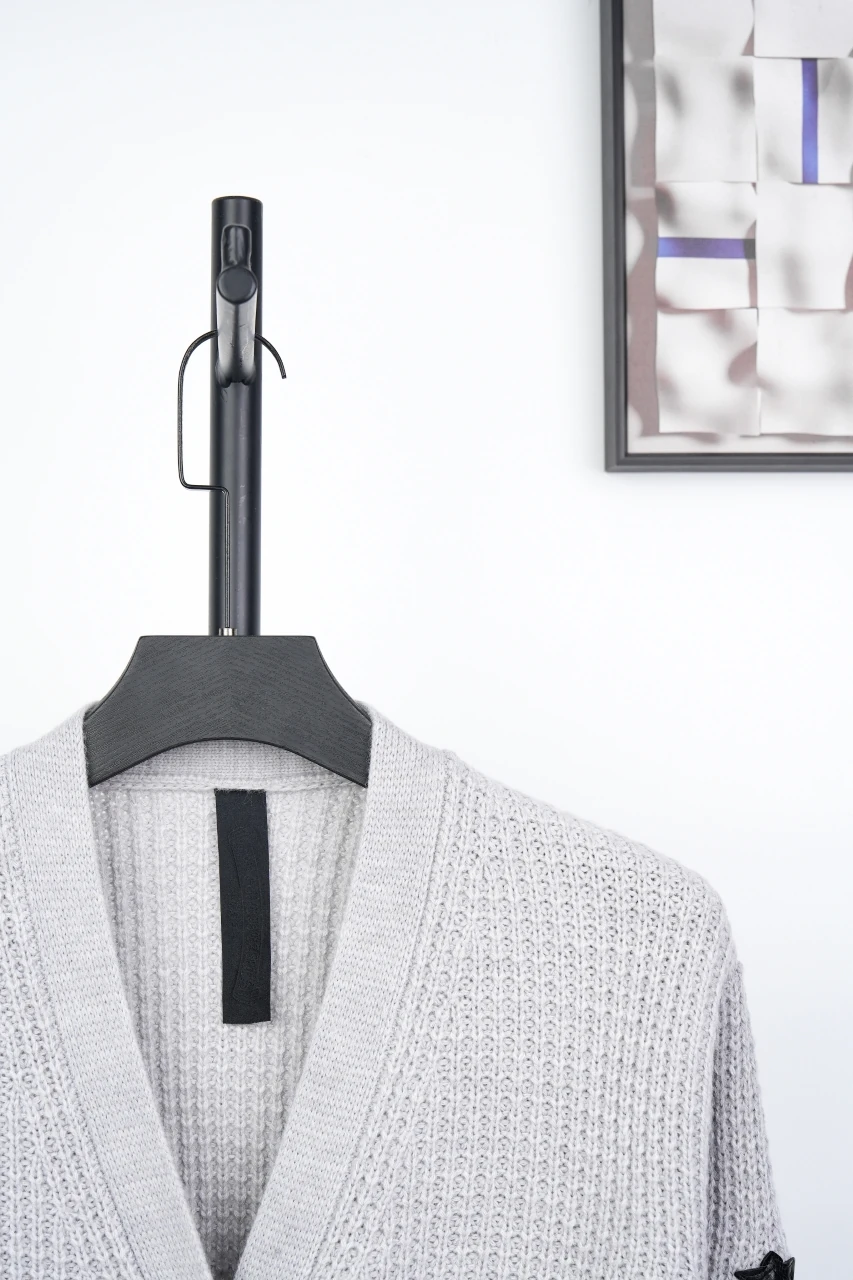 Chrome Hearts Grey Waffle Cashmere Blend Cardigan product photo from LabelPicks