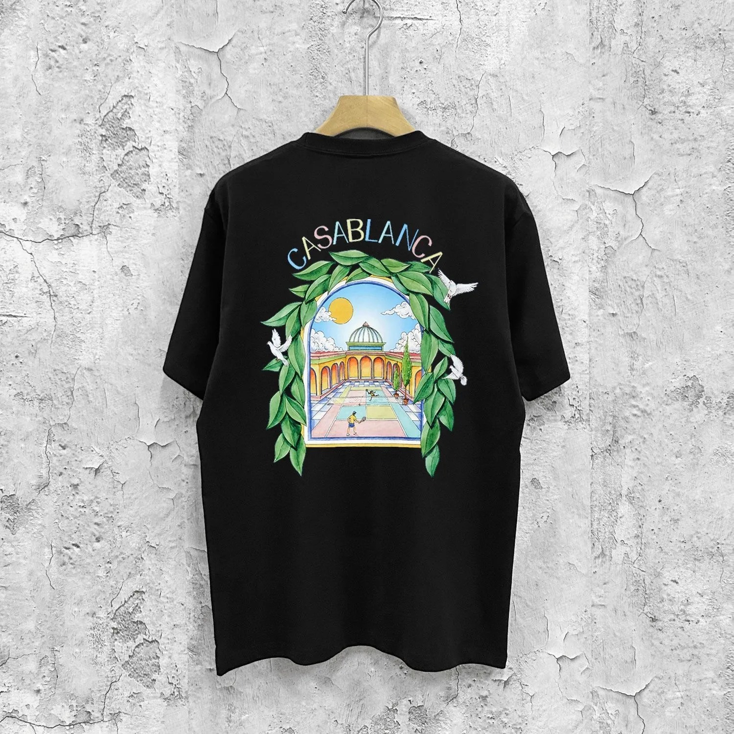 Dream Castle Print Round Neck T-Shirt