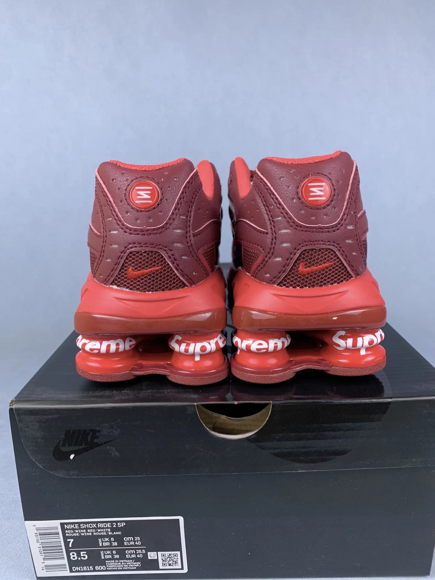 Supreme x Nike Shox Ride 2 SP “Speed Red” - Speed Red/Siren Red/Barn product photo from LabelPicks