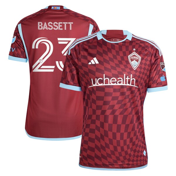 Cole Bassett Colorado Rapids adidas 2024 One Flag Kit Authentic Player Jersey - Burgundy