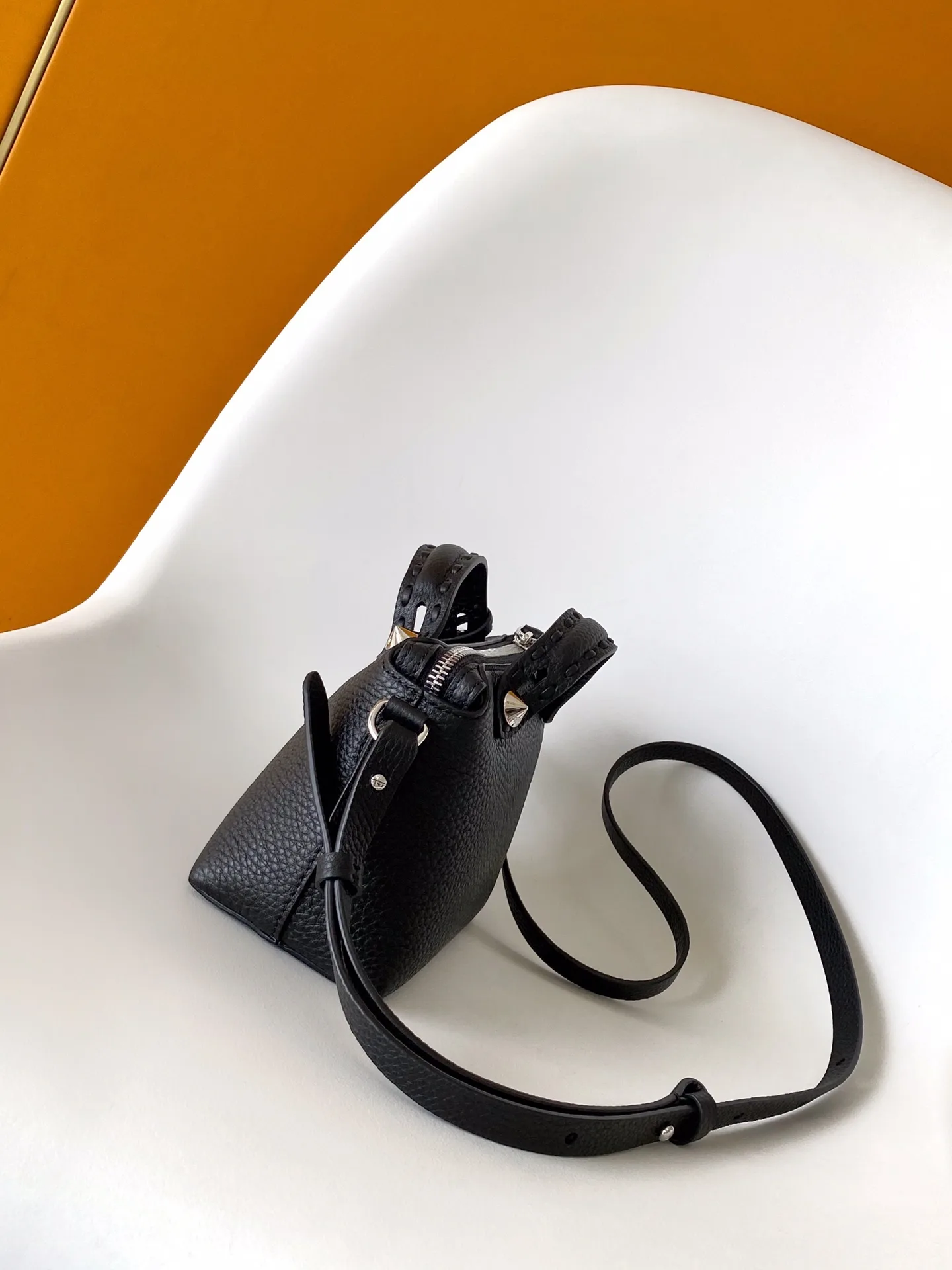 Fendi Gold Calfskin Top Handle Bag product photo from LabelPicks