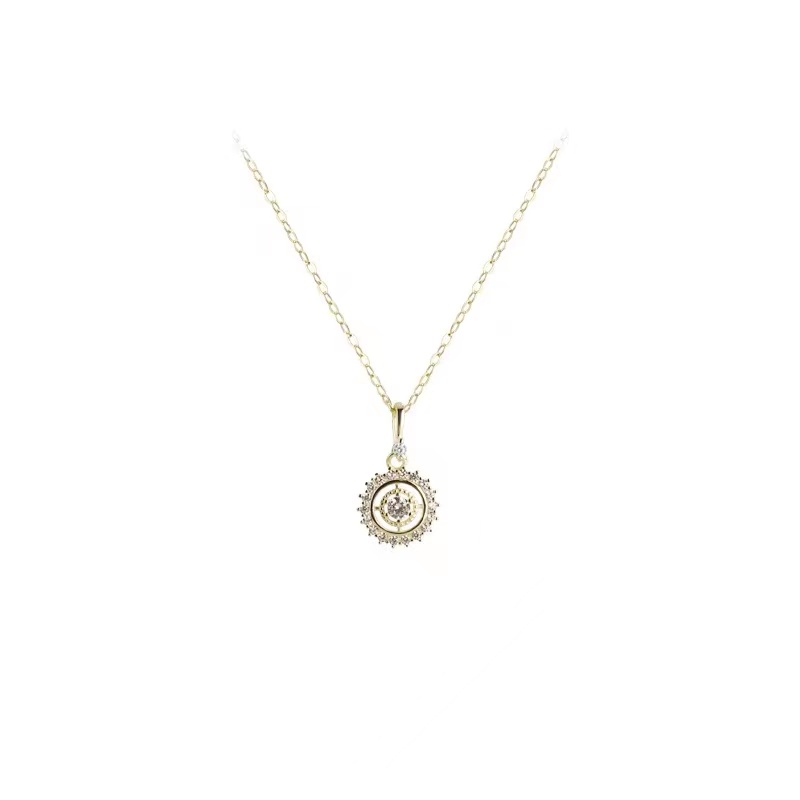 Lucky compass necklace women's summer light luxury niche collarbone chain new neck jewellery