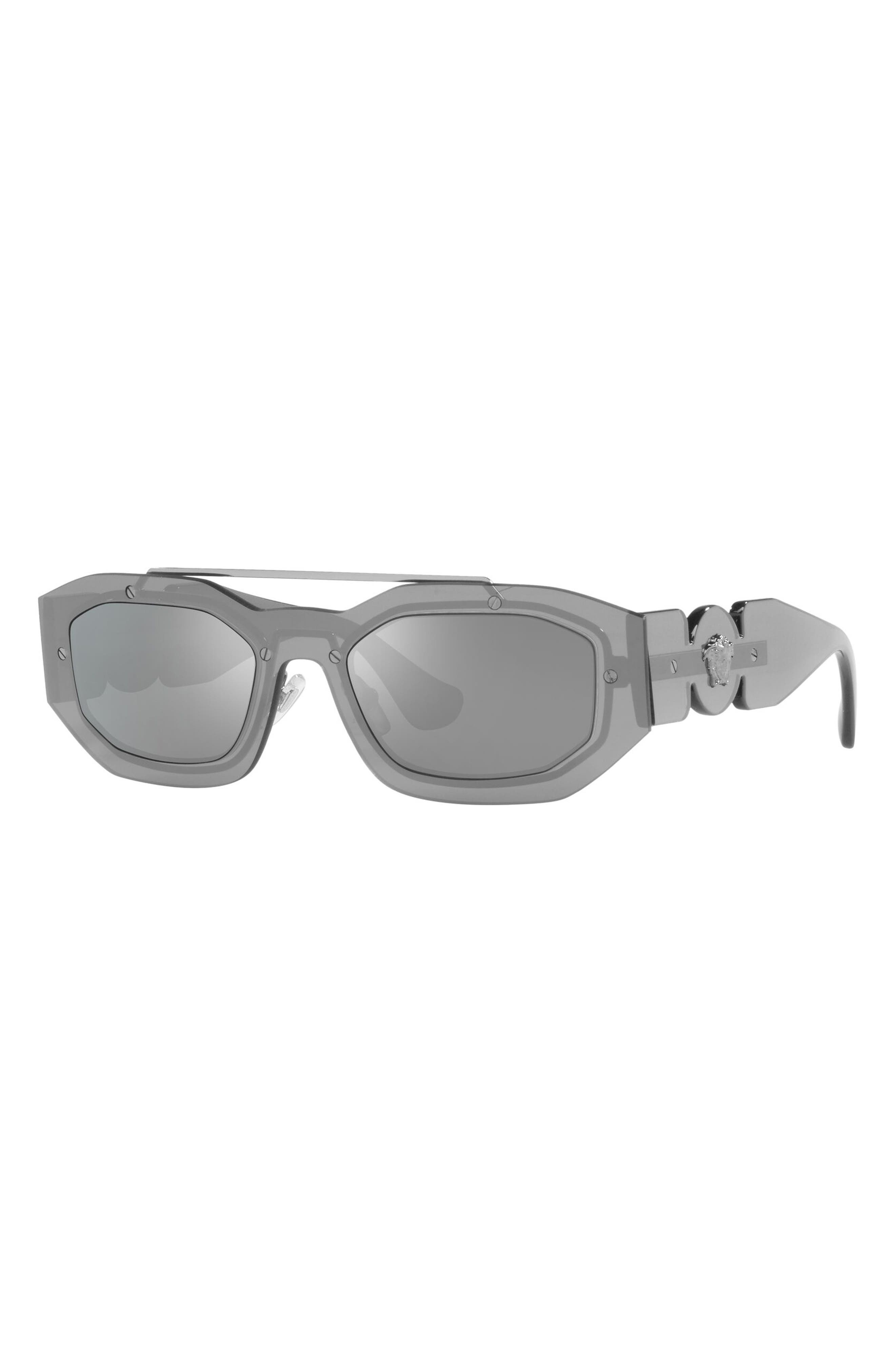 Versace 51mm Irregular Mirrored Sunglasses