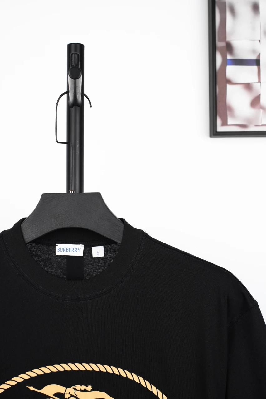 Burberry Black Rope Equestrian Knight Print T-Shirt product photo from LabelPicks