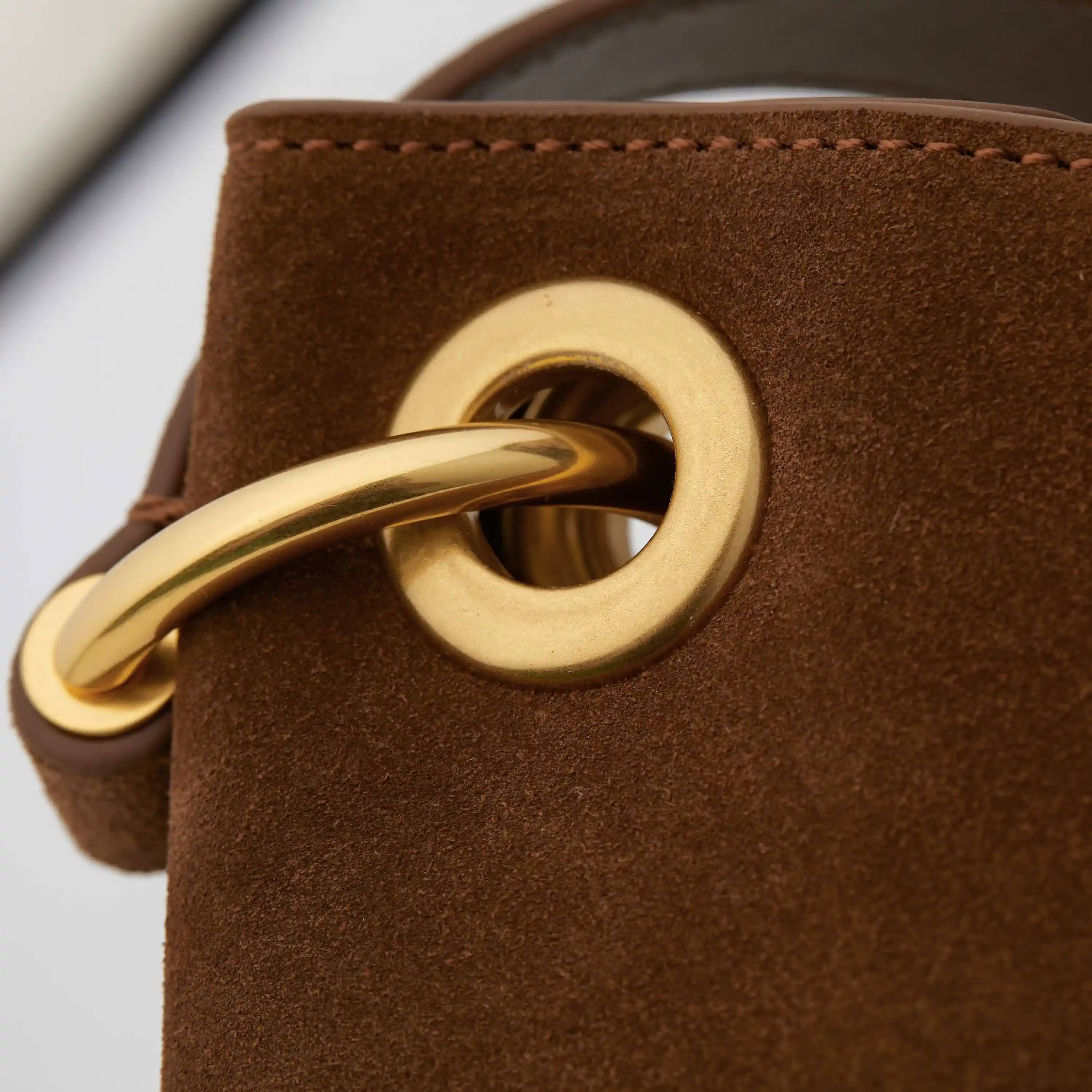 Prada Brown Suede Leather Tote Bag product photo from LabelPicks