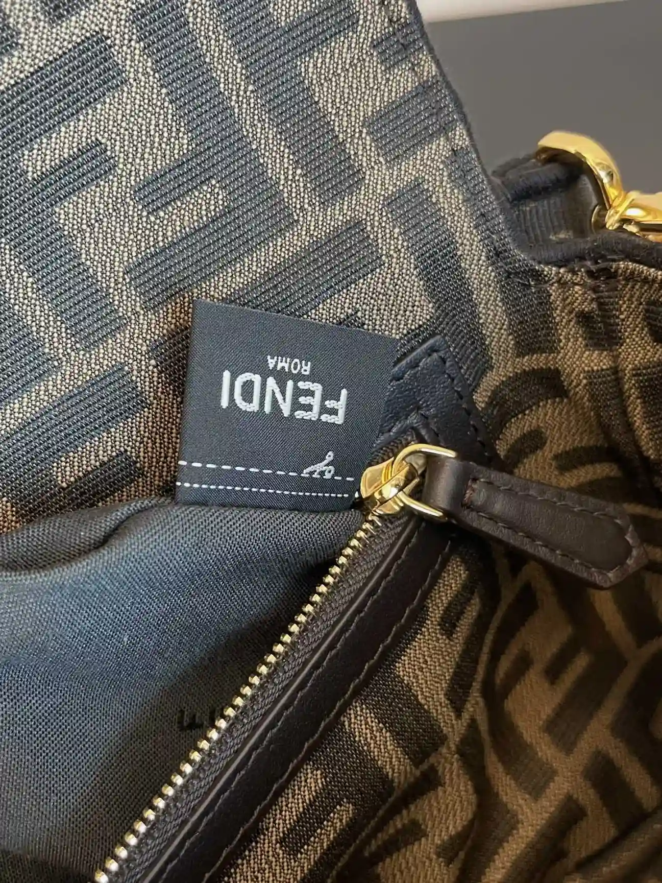 Fendi Baguette Brown Monogram Canvas Shoulder Bag product photo from LabelPicks