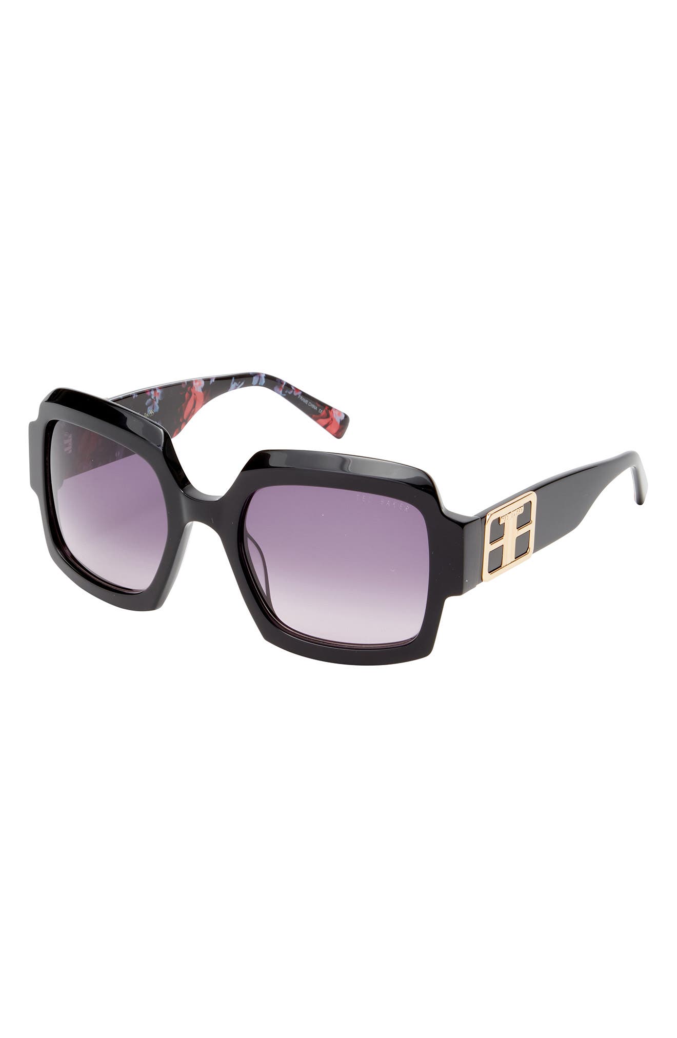 Ted Baker London 55mm Square Sunglasses