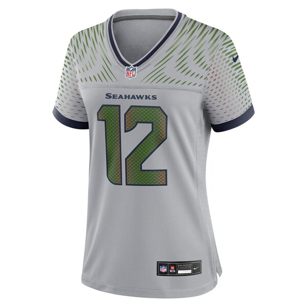 12s Seattle Seahawks Nike Women's 2025 Rivalries Collection Game Jersey - Wolf Gray
