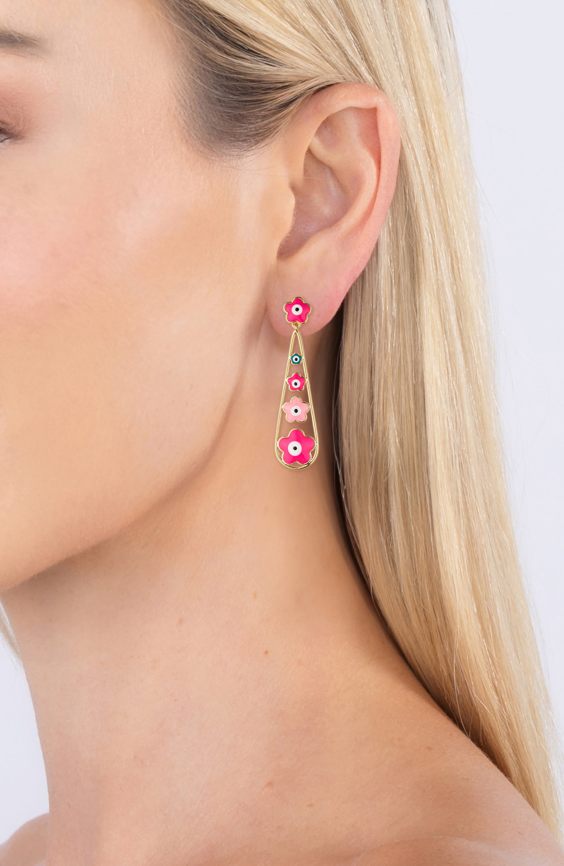 EYE CANDY LOS ANGELES Neda Flower Drop Earrings