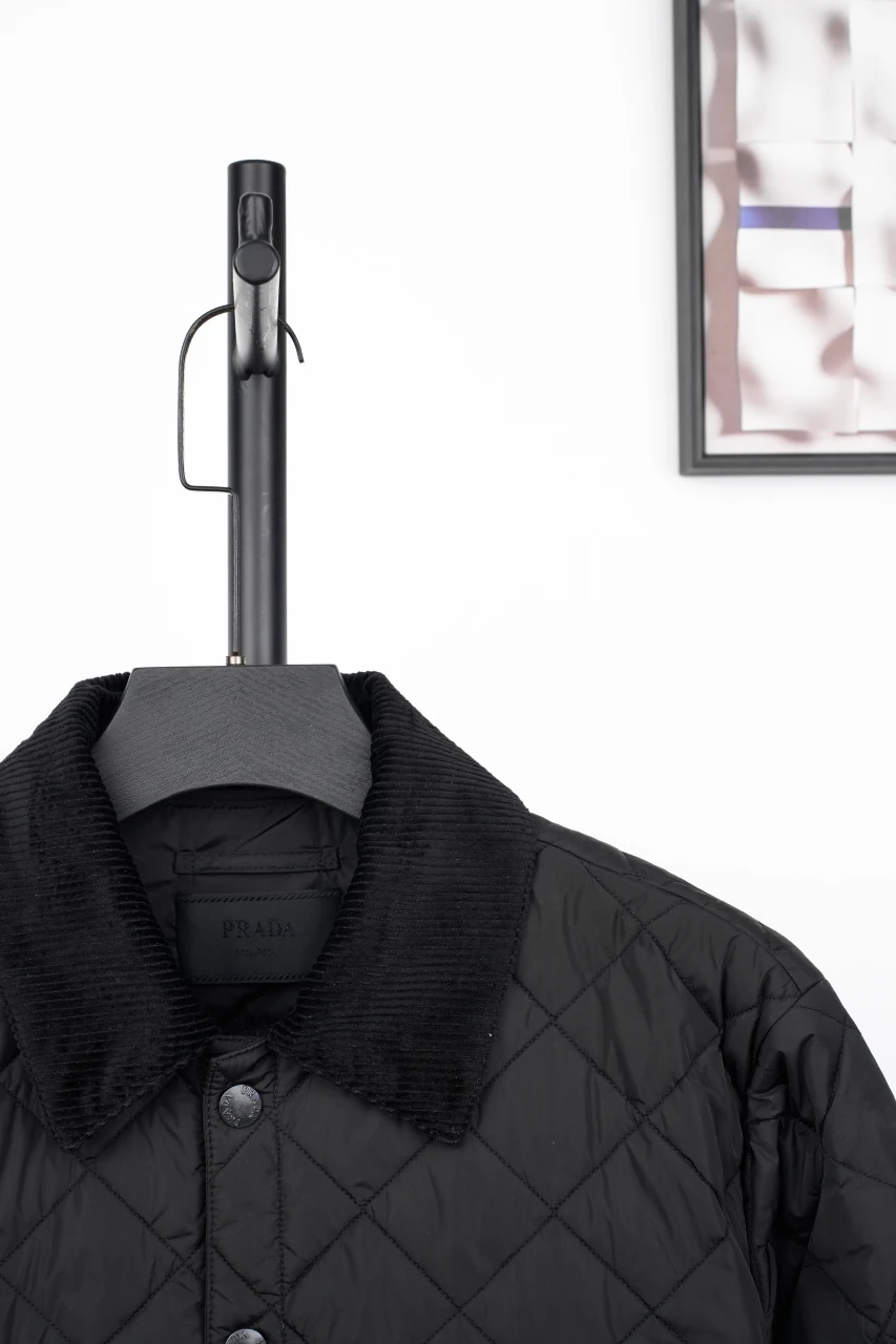 Prada Black Diamond Quilted Padded Jacket product photo from LabelPicks
