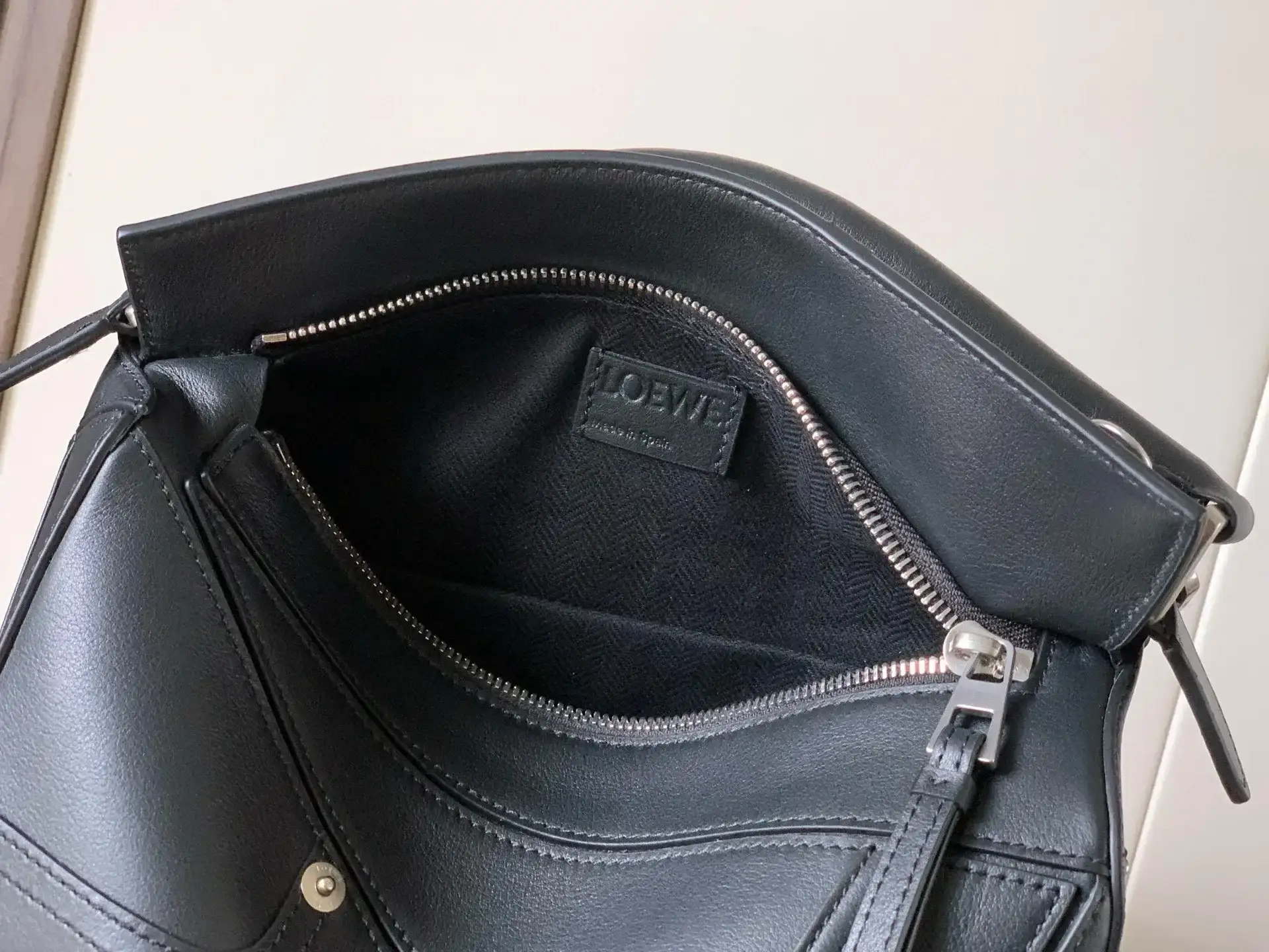 Loewe Black Puzzle Grained Leather Top Handle Bag product photo from LabelPicks