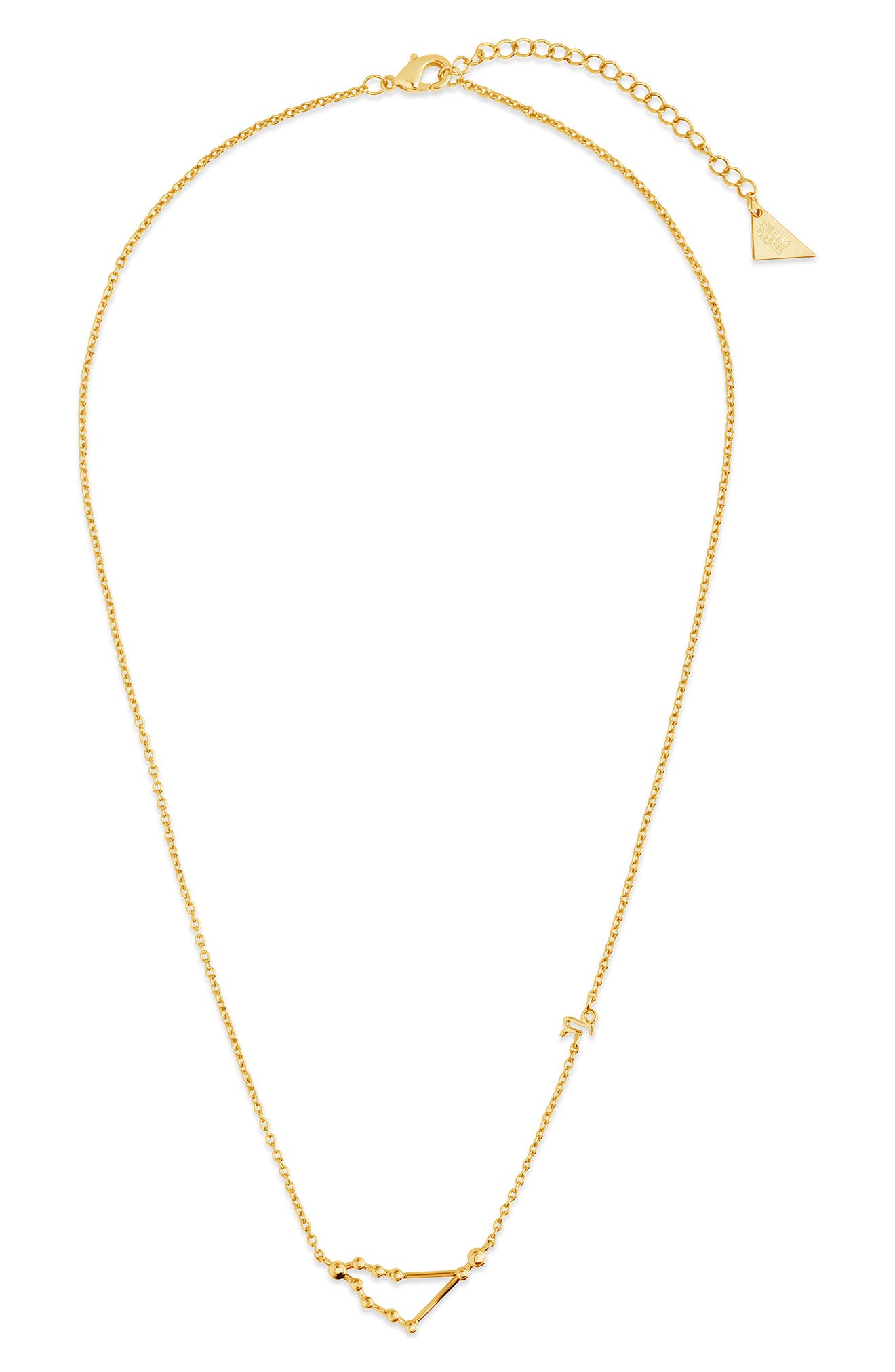 Sterling Forever 14K Gold Plated Station Constellation Pendant Necklace